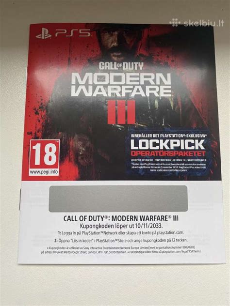 Call Of Duty Modern Warfare 3 Ps5 Skelbiu Lt