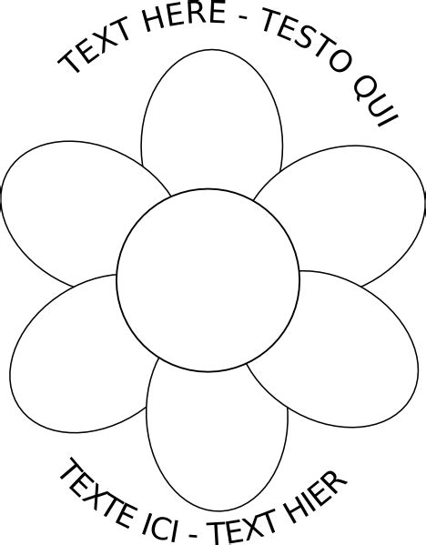 Flower With Six Petals Template Best Flower Site