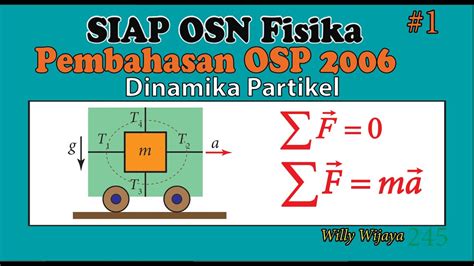 Siap Osn 2024 Pembahasan Osp Fisika 2006 Part 1 Dinamika Partikel