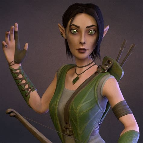 modelo  elf archer turbosquid