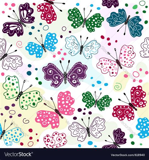 Butterfly pattern Royalty Free Vector Image - VectorStock