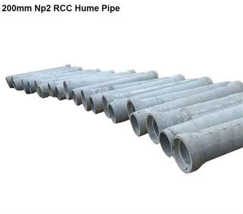 Mm Np Rcc Hume Pipe For Construction Size M Length At Rs