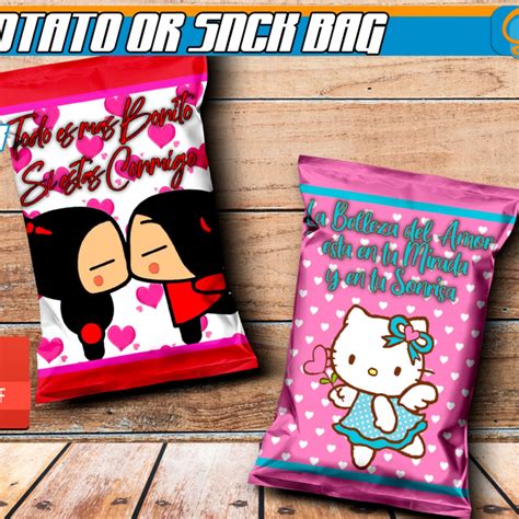 San Valentine s Chip BagSan Valentine s chip bags Etsy México