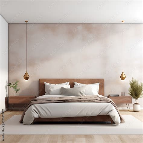 Bedroom interior mockup, Bedroom interior wall mockup, Art Deco style ...