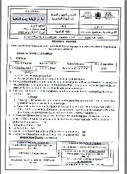 Examen régional Français Session Normale Guelmim Oued Noun 2022