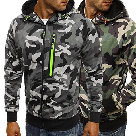 Autumn Camouflage Hoodies Men Military Style Fleece Hooded Coat Casual ...