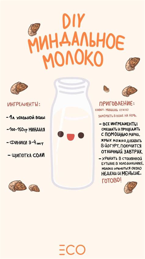 Миндальное молоко/almond milk | Рецепты здоровых коктейлей, Полезные ...