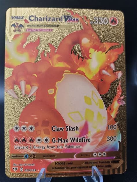 Mavin Charizard Vmax Gigantamax Gold Foil Fan Art