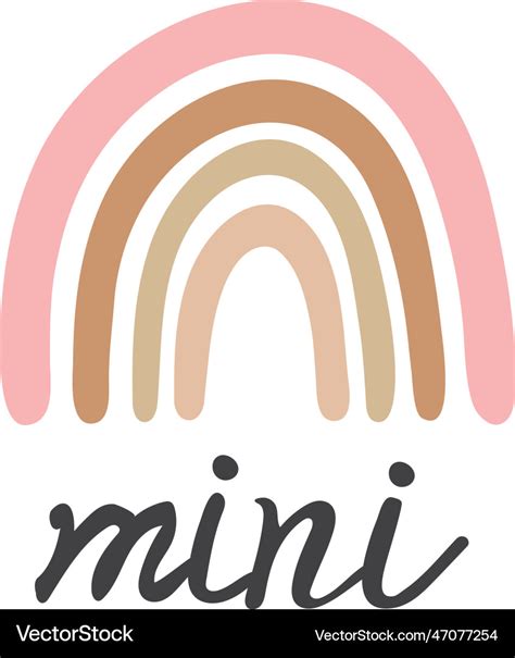rainbow mini royalty  vector image vectorstock