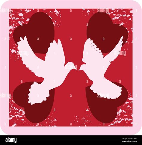 Doves Heart Shape Stock Vector Images Alamy