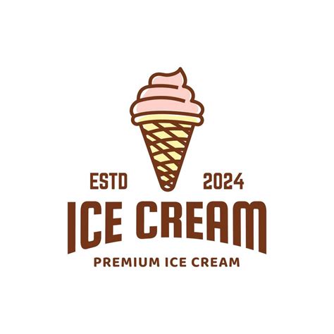 Ice Cream Logo Design. Ice cream shop logo badges and labels, gelateria ...