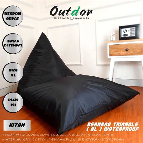 Jual BeanBag Waterproof Polos Sudah Plus Isi Styrofoam UKURAN XL