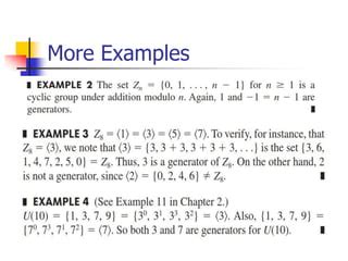 Cyclic Groups And Subgroups In Abstract Algebra Ppt