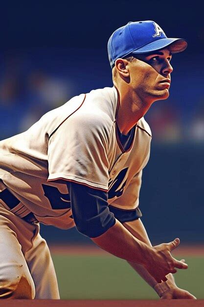 Premium Ai Image Baseball Player On Stadium Generative Ai