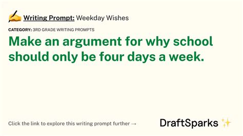 Writing Prompt Weekday Wishes Draftsparks