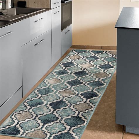 Superior Viking Trellis Indoor Area Rug Runner X Deep Royal