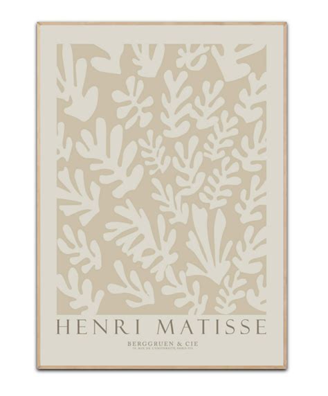 Matisse Berggruen Cie Beige Koraler 50x70 Cm Plakat Plakater