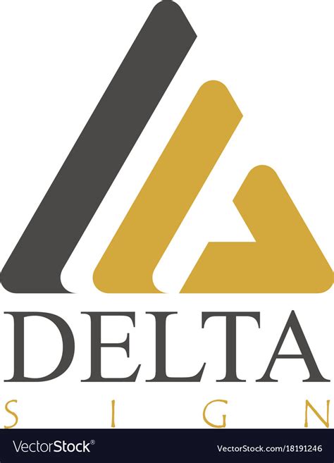 Delta Sign Logo Royalty Free Vector Image Vectorstock