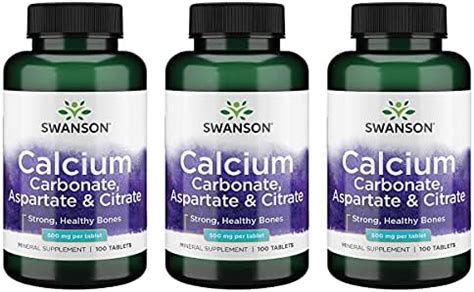 Amazon Swanson Calcium Carbonate Aspartate Citrate 500