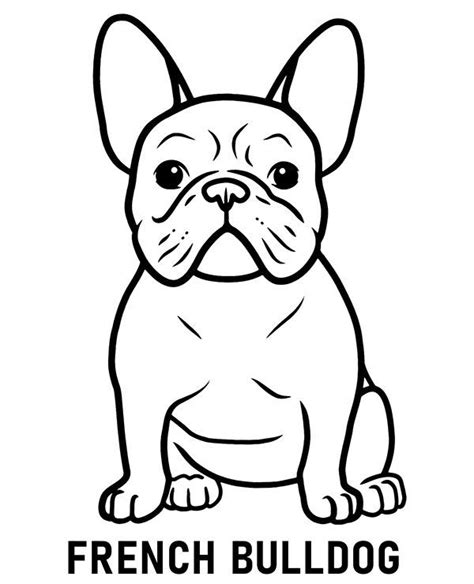 French bulldog coloring page with name