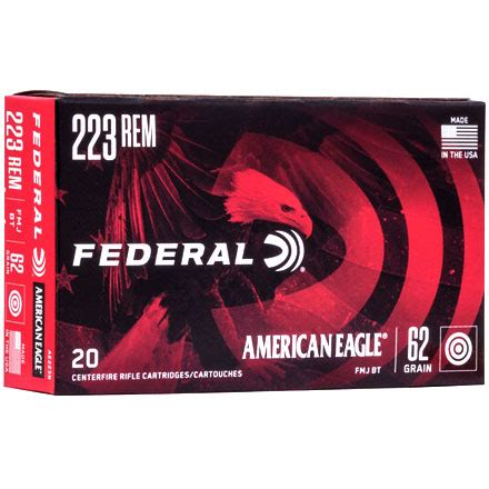 Federal American Eagle 223 Remington 62 Grain Full Metal Jacket Boat