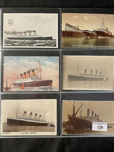 White Star Line Six Assorted Postcards Our Beautiful Wall Art And Photo