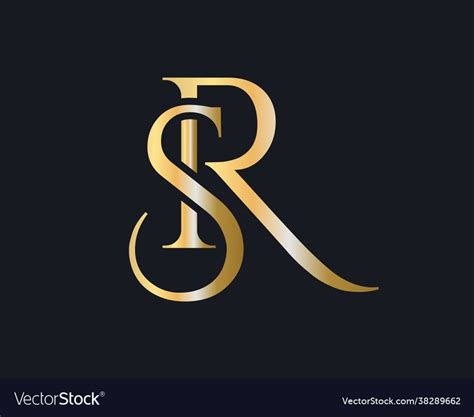 Premium Letter Sr Logo Design Rs Vector Image On Vectorstock In 2024