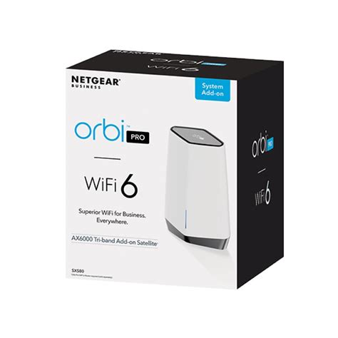 Netgear Orbi Pro Wifi 6 Ax6000 Tri Band Mesh Add On Satellite Sxs80