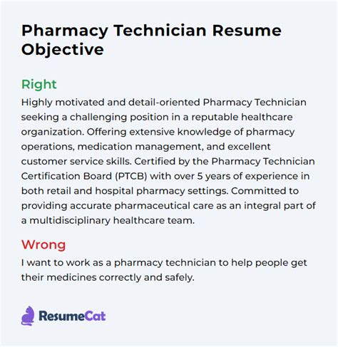 Top Pharmacy Technician Resume Objective Examples