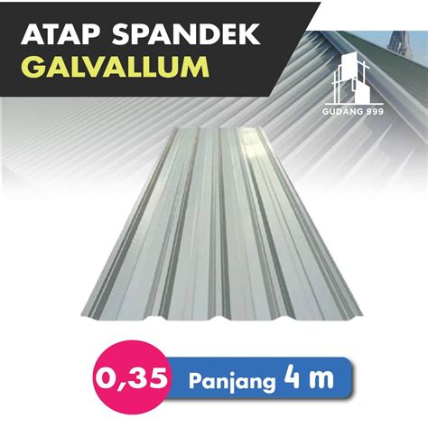 Jual Atap Spandek 0 35 Mm X 4 M Spandeck Atap Galvalum Seng