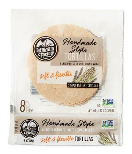 La Tortilla Factory White Corn Tortilla, 8 ct / 11.57 oz - QFC