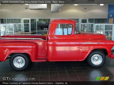 Red 1956 Chevrolet Task Force Series Truck 3100 Black Interior