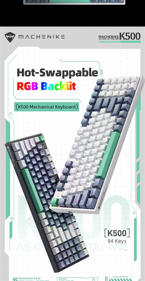 Machenike K500 Series Mechanical Keyboard 61 94 Keys Hot Swappable RGB Backlit Shopee Malaysia
