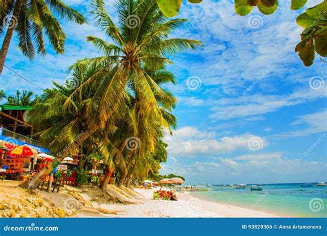 The White Sand Tropical Beach Of Panglao Island Bohol Philippines