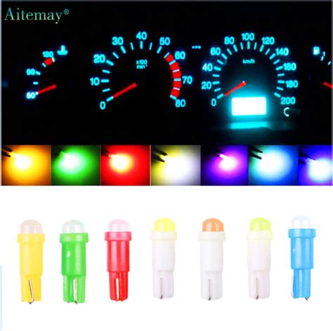 Aitemay Car Dashboard Led Light 10pcs T5 W1 2w W3w Dashboard Lights Car