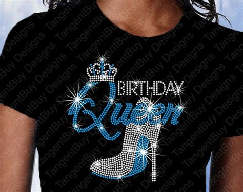 Birthday Queen T Shirt Bling Birthday Shirt Entourage Shirt New