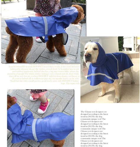 Nacoco Impermeable Ajustable Para Perros Poncho A Prueba De Agua