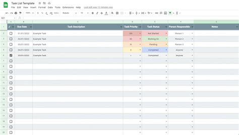 Free Google Sheets Task List Template Google Workspace Guides Hot Sex