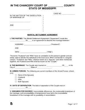 Fillable Online In The Chancery Court Of County State Of Mississppi Fax