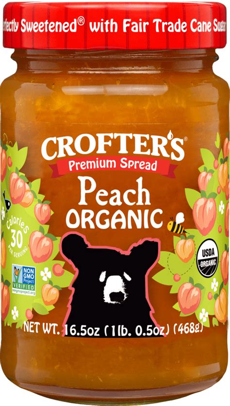 Organic Peach Jam Crofters Organic