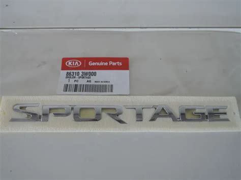 Genuine Kia Sportage Rear Badge Boot Emblem W