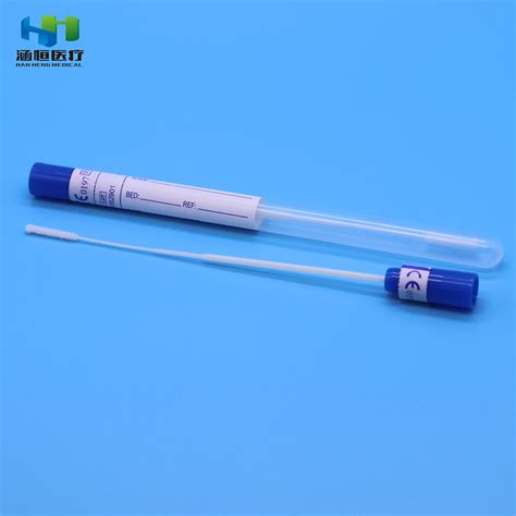 Medical Sterile Nylon Flocked Test Nasal Swabs With Transport Pp Tubes