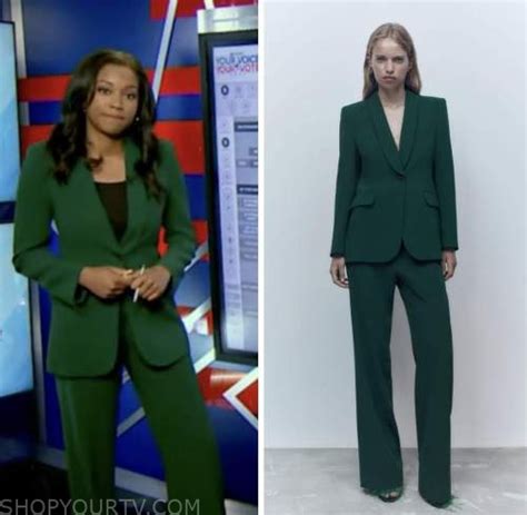 Good Morning America November 2022 Rachel Scotts Green Blazer And Pant Suit Shop Your Tv