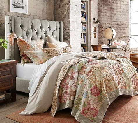 Carolina Floral Patchwork Reversible Quilt Sham Pottery Barn