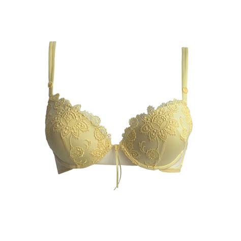 Ambra Lingerie Bouquet De Fleurs Oil Push Bra Yellow Italian