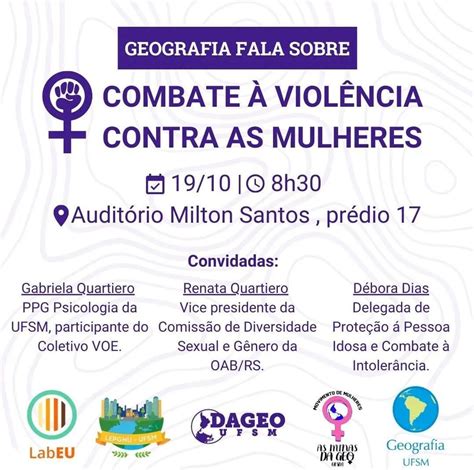 Combate à Violência Contra As Mulheres é Tema De Bate Papo Ufsantamaria