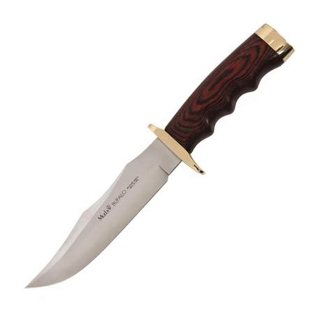 Couteau De Chasse Muela Bufalo Avec Manche En Bois Rouge Et Maillechort