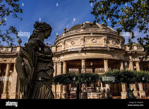 Ancient Statue In Parco Tettuccio Overlooking The Semi Circular