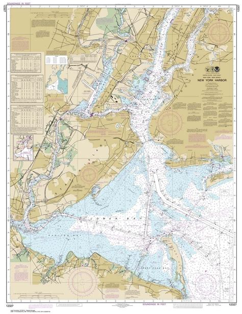 Themapstore Noaa Chart 12327 New York Harbor Hudson River Sandy