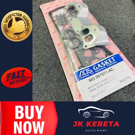 Aos Japan Proton Wira Saga Iswara Satria V Top Set Gasket